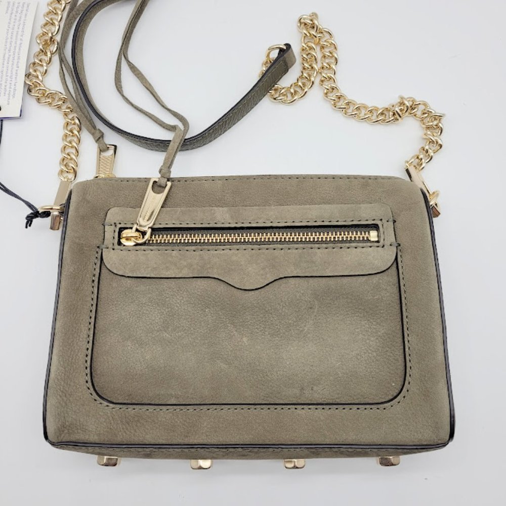SOLD: NWT Rebecca Minkoff Leather Gold Chain Purse Handbag Lux Avery Crossbody - Picture 12 of 15